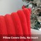 Pack of 2 Faux Fur Plush Decorative Christmas Red Throw Pillow Covers Couch Cushion Case Soft Pillowcases (Red, 20 x 20-Inch)